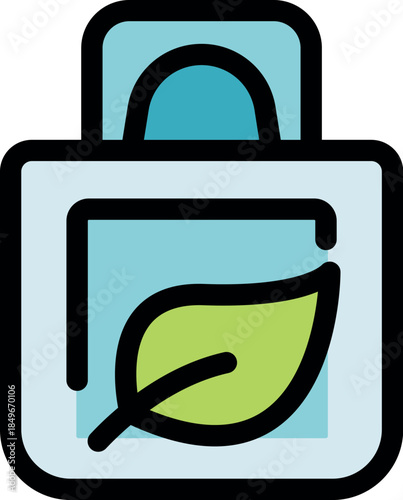 Shopping bag with leaf symbolizing eco conscious choices and sustainable practices