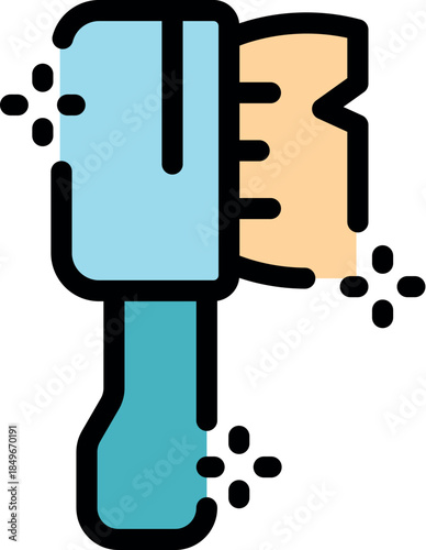 Cleaning brush is being used, ensuring a sparkling clean and spotless surface