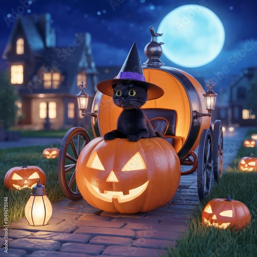 Halloween is the night when pumpkins bleed with fiery light