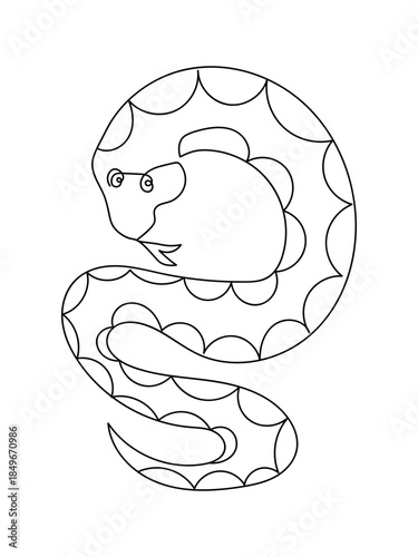 snake, illustration, vector, art, animal, line