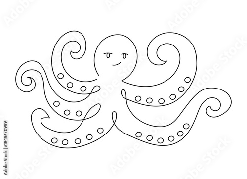 octopus line art