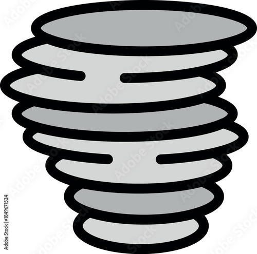 Swirling tornado represents destructive weather phenomenon, creating vortex of danger and devastation