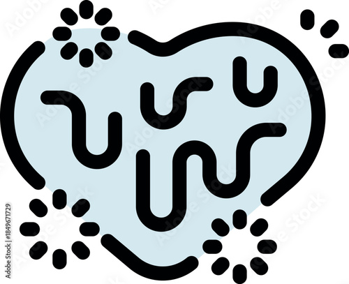 Microscopic view of viruses attacking a bacteria cell, representing infection and immunization processes