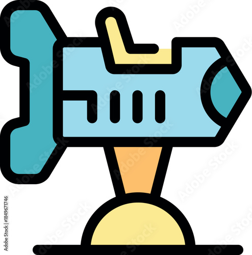 Playground rocket ride waiting for children to embark on imaginary space adventures