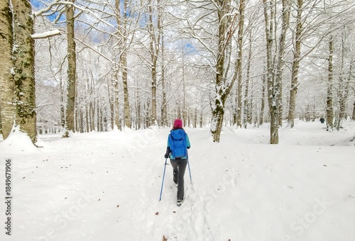 Mount Autore Livata (Subiaco, Italy) - The snow capped peaks mountains in the province of Roma, Lazio region, in Simbruini mounts. Here a beautiful white landscape.