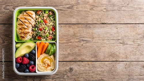 Healthy Meal Prep in Lunch Box.