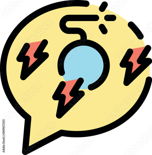 Aggressive arguing dialog with swearing and cursing words, exploding bomb and lightnings