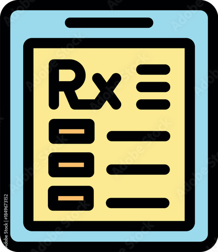 Online pharmacy app displaying prescription ordering form for convenient medication requests and refills