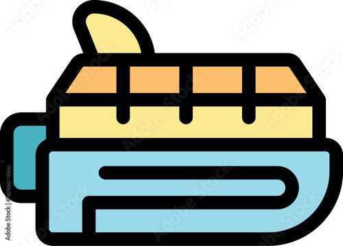 Pedal boat with canopy and fin enjoying a leisurely ride on a calm water surface