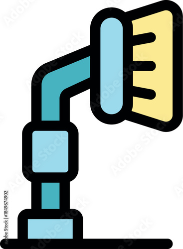 Cleaning brush on flexible hose providing efficient cleaning solution for various surfaces