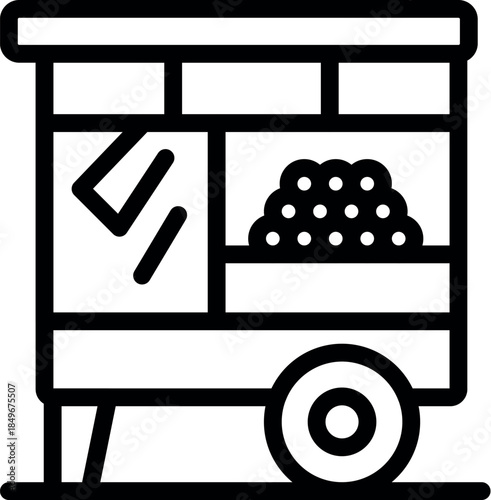 Mobile food stall selling street food, showcasing culinary heritage and offering a taste of local culture