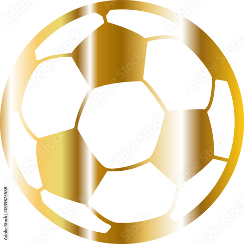 Football gold icon. Isolated on transparent background.