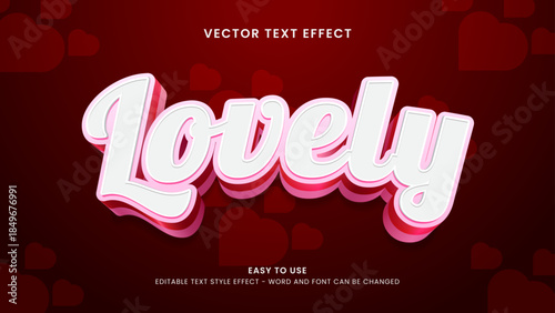 lovely editable text effect 3d vector 