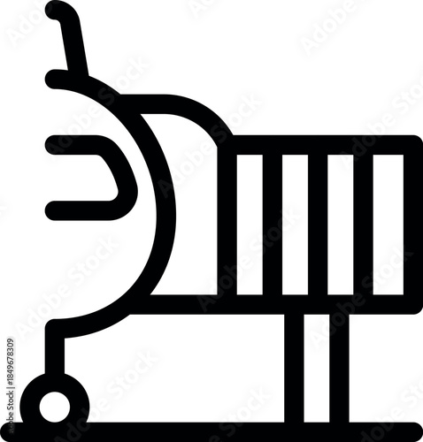 Electric planer for processing wooden planks standing on a stand with wheels