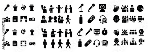 Diverse icon set for communication