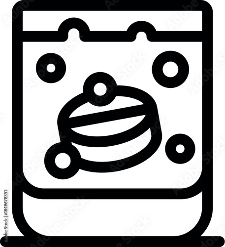 Effervescent tablet dissolving in glass of water, creating bubbles, ideal for healthcare and medicine visuals