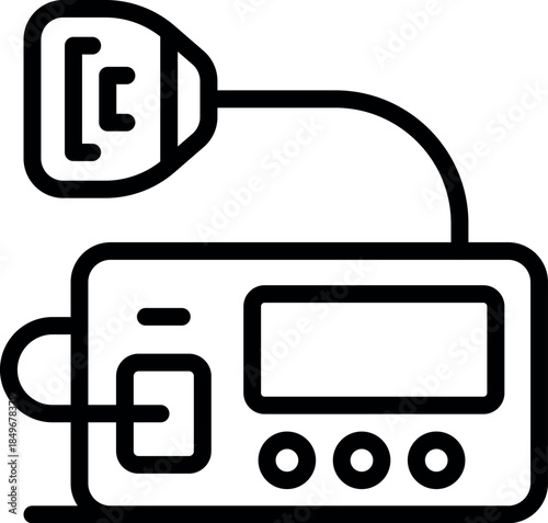 Infusion pump delivering intravenous therapy, featuring an electronic control system for precise medication dosage