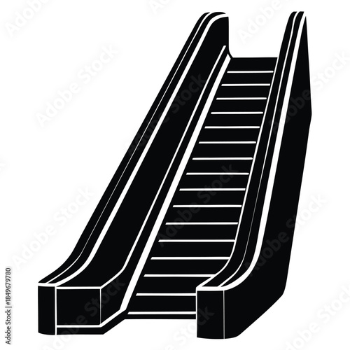 escalator  vector  on white background
