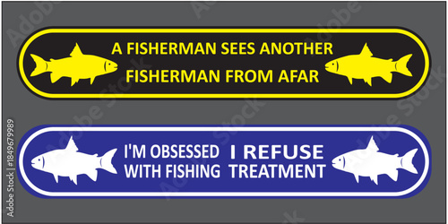 Car sticker for fishing enthusiasts