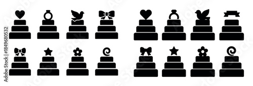 Wedding Cake Icons