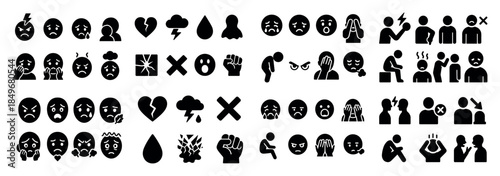 Emotional expression icon set