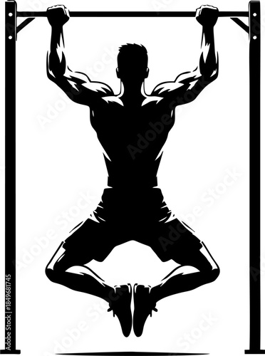 Pull-Up Exercise Silhouette o...