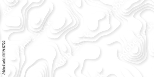 Topographic map background geographic line map with seamless ornament design. The black on white contours vector topography stylized height of the lines map.