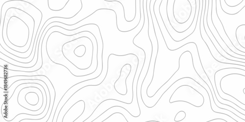 Topographic map background geographic line map with seamless ornament design. The black on white contours vector topography stylized height of the lines map.