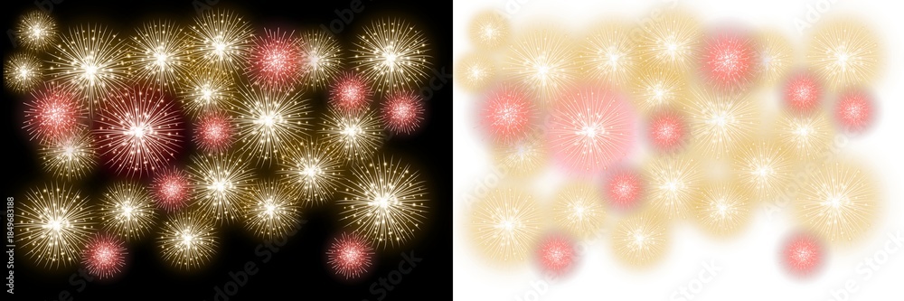 Fototapeta premium Fireworks background lights 