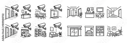 Office Surveillance Icons