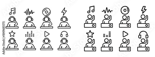 Minimalist DJ Icon Grid