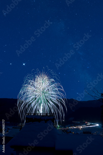 かやぶきの里　花火