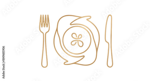 Food Recycling Reuse Meal Planning Tableware Concept
