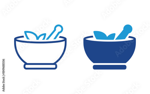 Mortar and pestle with leaves herbal medicine pharmacy