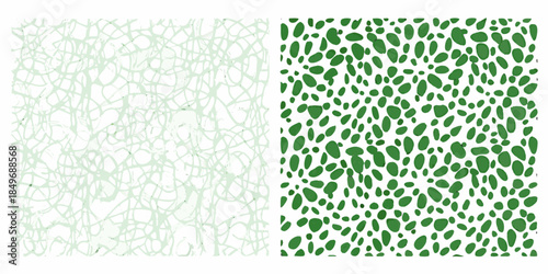 A comparison of two distinct abstract patterns with varying densities