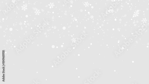 Obraz na plátne Falling snow transparent png, white snowflakes overlay drifting from top for win