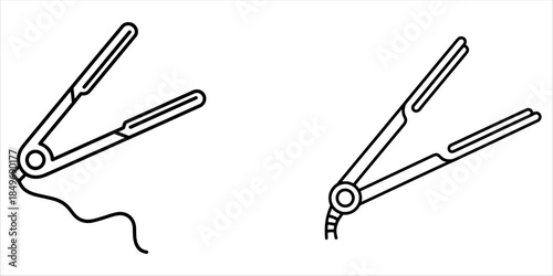 Hair clippers cutting hair in two different styles vector.