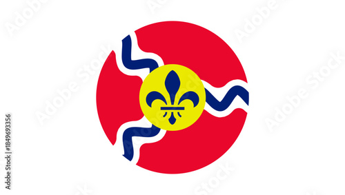 St. Louis logo, Missouri , flat color illustration