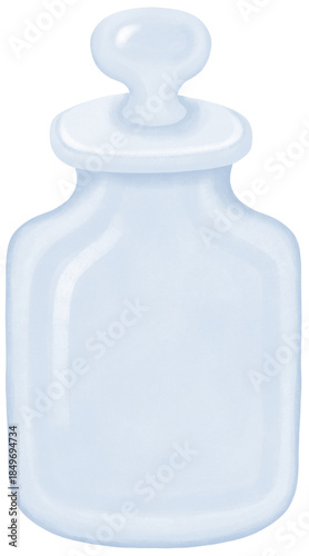 bottle clipart in cute watercolor design style