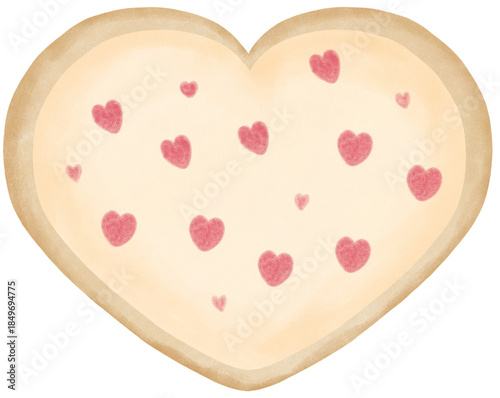 Coquette Valentine Cookie hand painted elements in romantic aesthetic