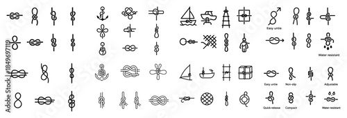 Diverse knot designs and features