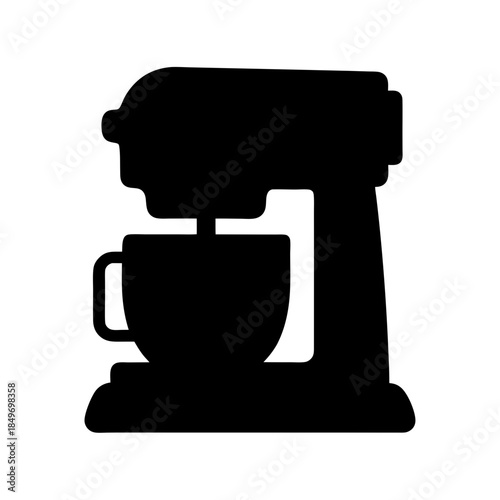 Silhouette of a stand mixer