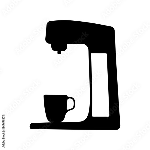 Coffee maker with cup