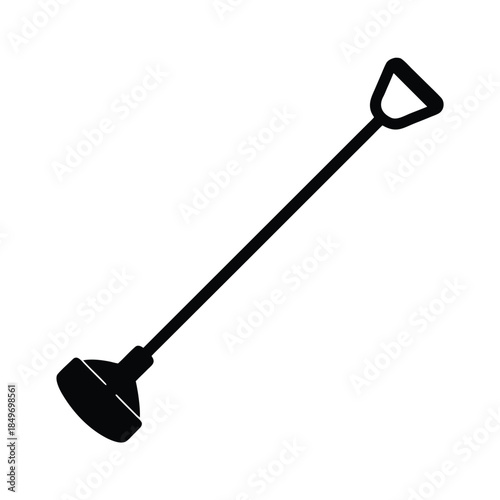 Plunger Tool Isolated Vector Icon For Sanitation And Plumbing