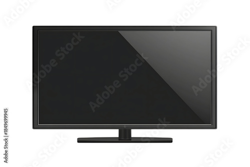 Modern Flat Screen TV with Transparent Background, Ideal for Professional and Home Office Use