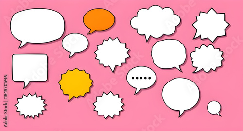 colorful vector speech balloon, hand-drawn comic speech bubble, cartoon dialogue bubble illustration, speech bubble clipart vector, bubble chat vector illustration, colorful thought bubble vector, dec