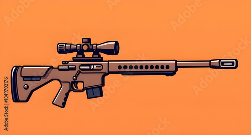 sniper rifle vector drawing, sniper rifle firearm illustration vector, sniper rifle silhouette weapon vector, sniper rifle tactical gun illustration, sniper rifle modern rifle vector, sniper rifle mil