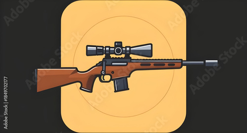 sniper rifle vector drawing, sniper rifle firearm illustration vector, sniper rifle silhouette weapon vector, sniper rifle tactical gun illustration, sniper rifle modern rifle vector, sniper rifle mil