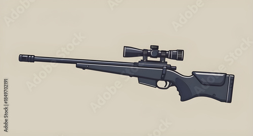 sniper rifle vector graphic, sniper rifle weapon illustration, sniper rifle silhouette clipart, sniper rifle military vector, sniper rifle tactical illustration, sniper rifle side profile vector, snip