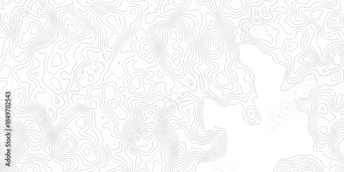 white topography map geography relief diagram texture design. Topography white background and black line world map texture design. Lines Topographic contour lines grid map seamless pattern.	